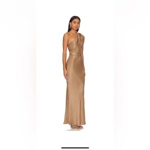Angelique midi dress in mocha
